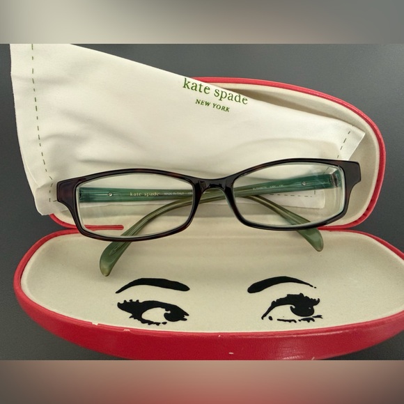 kate spade Accessories - Kate Spade Elizabeth 0JEY brown tortoise teal Italian made eyeglasses frames EUC